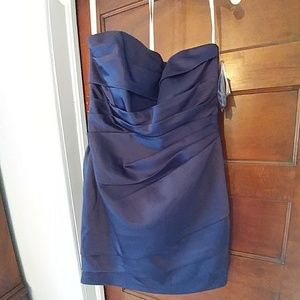 NWT navy blue strapless dress